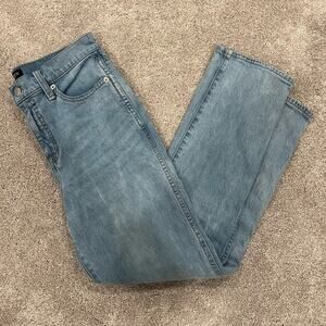 J Crew Womens High Rise Classic Vintage Straight Light Denim Jean Size 25‎